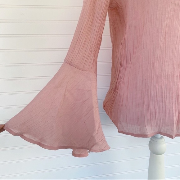 Flare sleeves embroidered floral blouse Size M - Picture 5 of 10